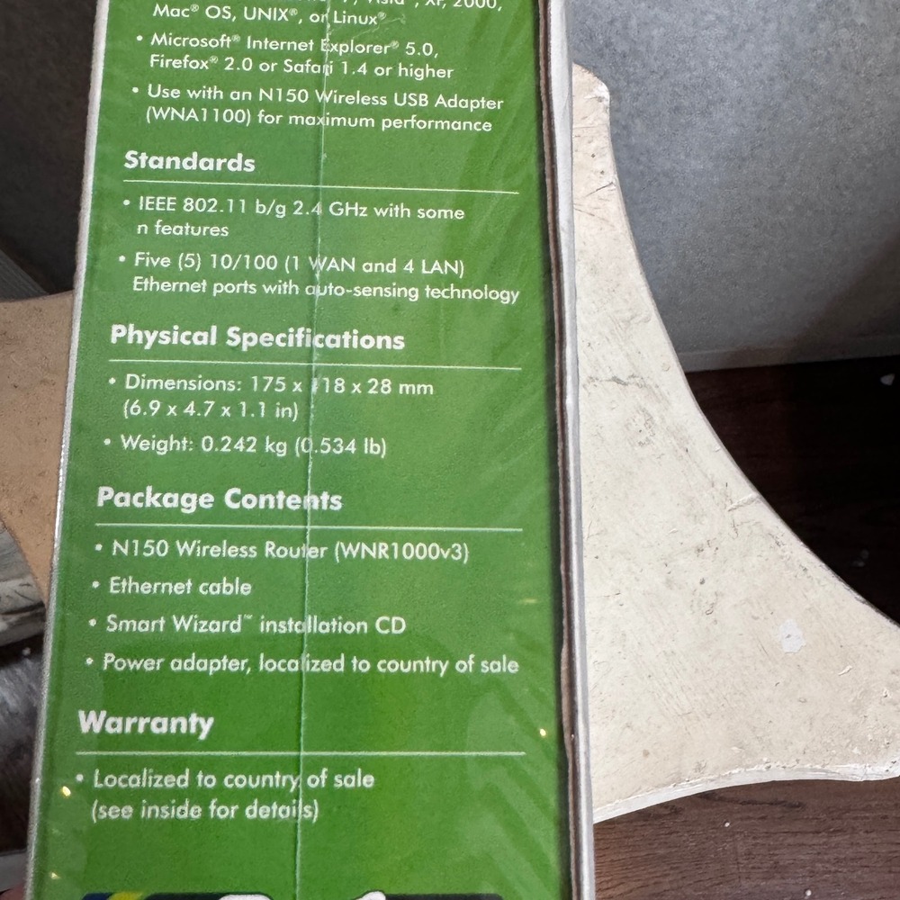 NEW NETGEAR N150 Wireless Router WNR1000 WiFi‎ Internet Network Sealed - Picture 5 of 11